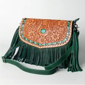 American Darling Crossbody Hand Tooled Genuine Western Leather Women Bag